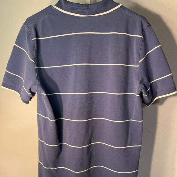 Brooks Brothers 100% Cotton Blue w White Stripes Performance Polo SZ Medium - Picture 7 of 7